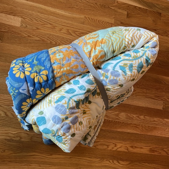 Anthropologie Talula Cotton Handcrafted Quilt with Euro Sham Size Queen NWT - Picture 17 of 17